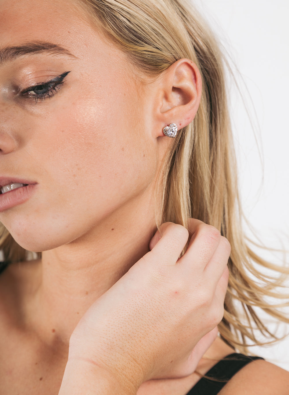 Surrounded Heart Earring