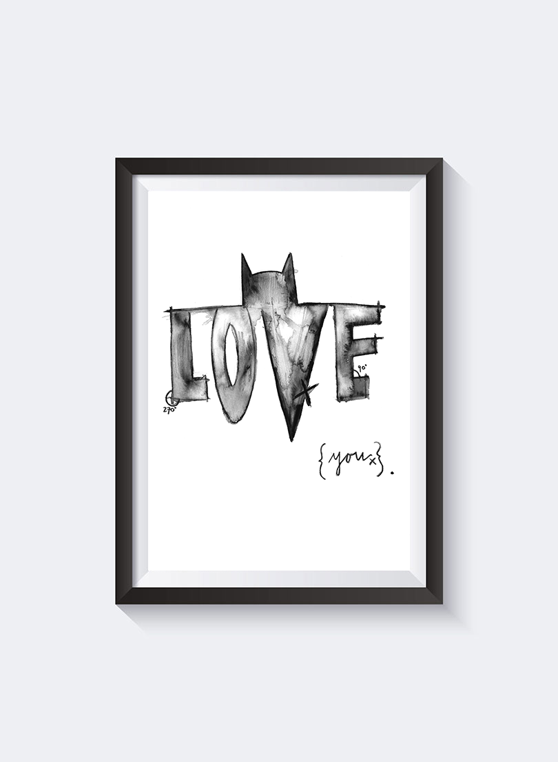 Bats Love Print