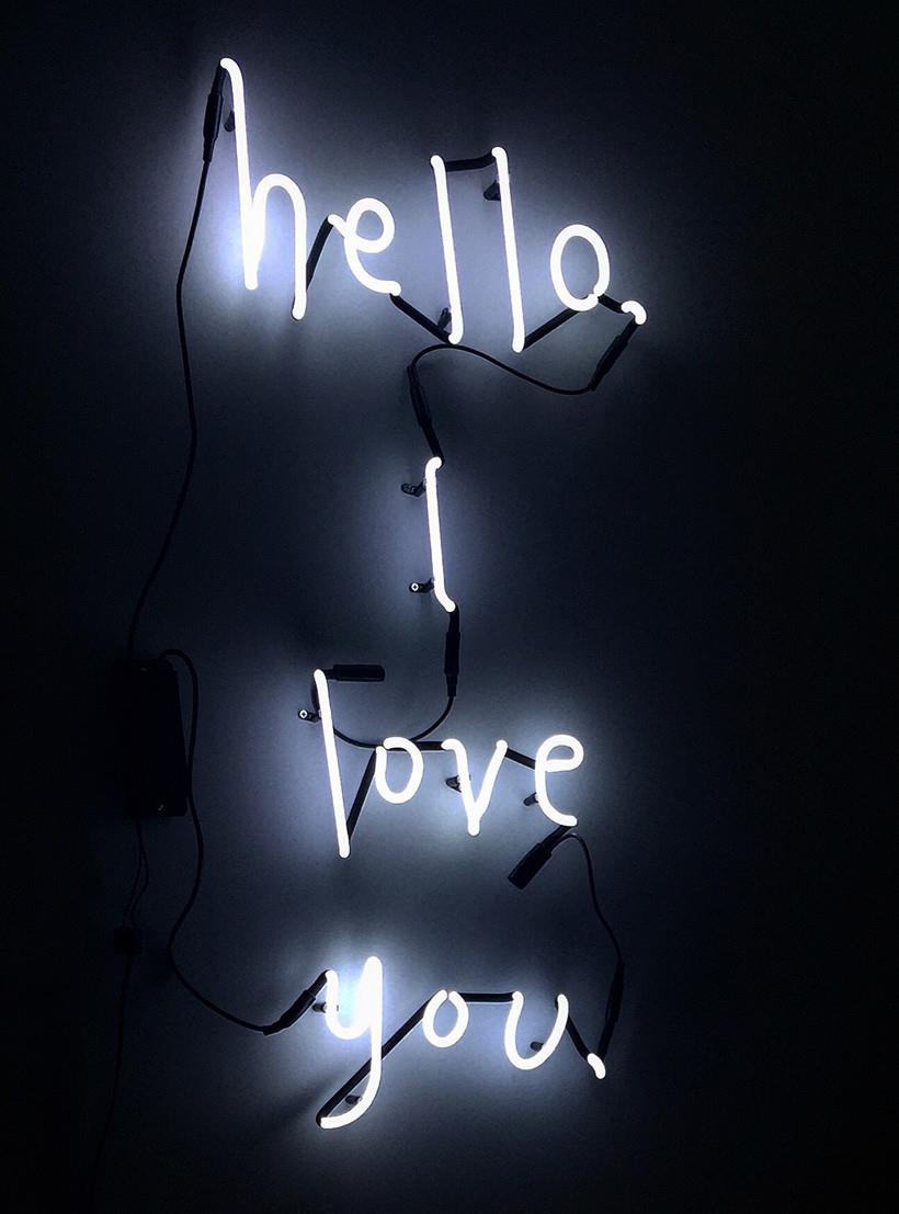 SOMEKIND NEON "HELLO, I LOVE YOU" - WHITE